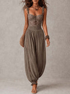 Ondina · Conjunto Encaje Top y Pantalón Harem