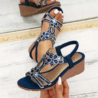 Sandalias ortopédicas elegantes con cuña para mujer