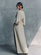 Blanca · Vestido Maxi Rayas Beige