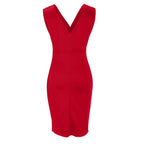 Maud | Vestido Elegante con Escote en V y Abertura