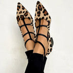 Bridget — Zapatos de tacón con correa leopardo