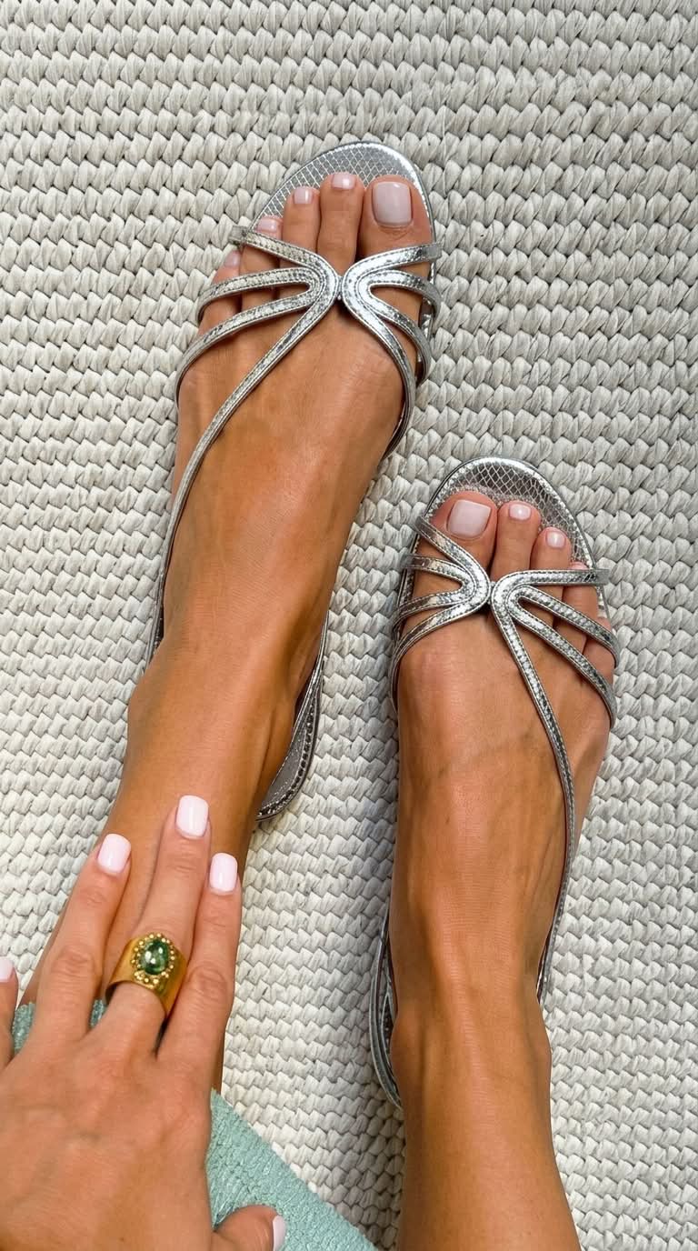 Camille · Sandalias Doradas de Verano