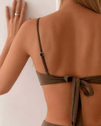 Marcelle · Bikini Dos Piezas Esculpido con Detalles Dorados