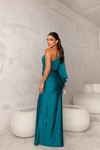 MELYSSA | VESTIDO LARGO SATINADO