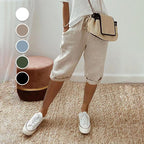 Lara · Shorts de Algodón y Lino con Cordón