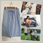Lara · Shorts de Algodón y Lino con Cordón