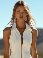 Alba · Vestido Vaquero con Flecos Elegante