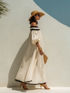 Lena · Vestido Maxi de Lino Elegante