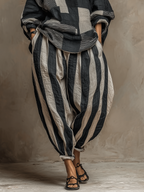 Nadia · Conjunto Holgado Color Block Gris