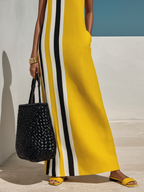 Paloma · Vestido Maxi Estampado Contraste