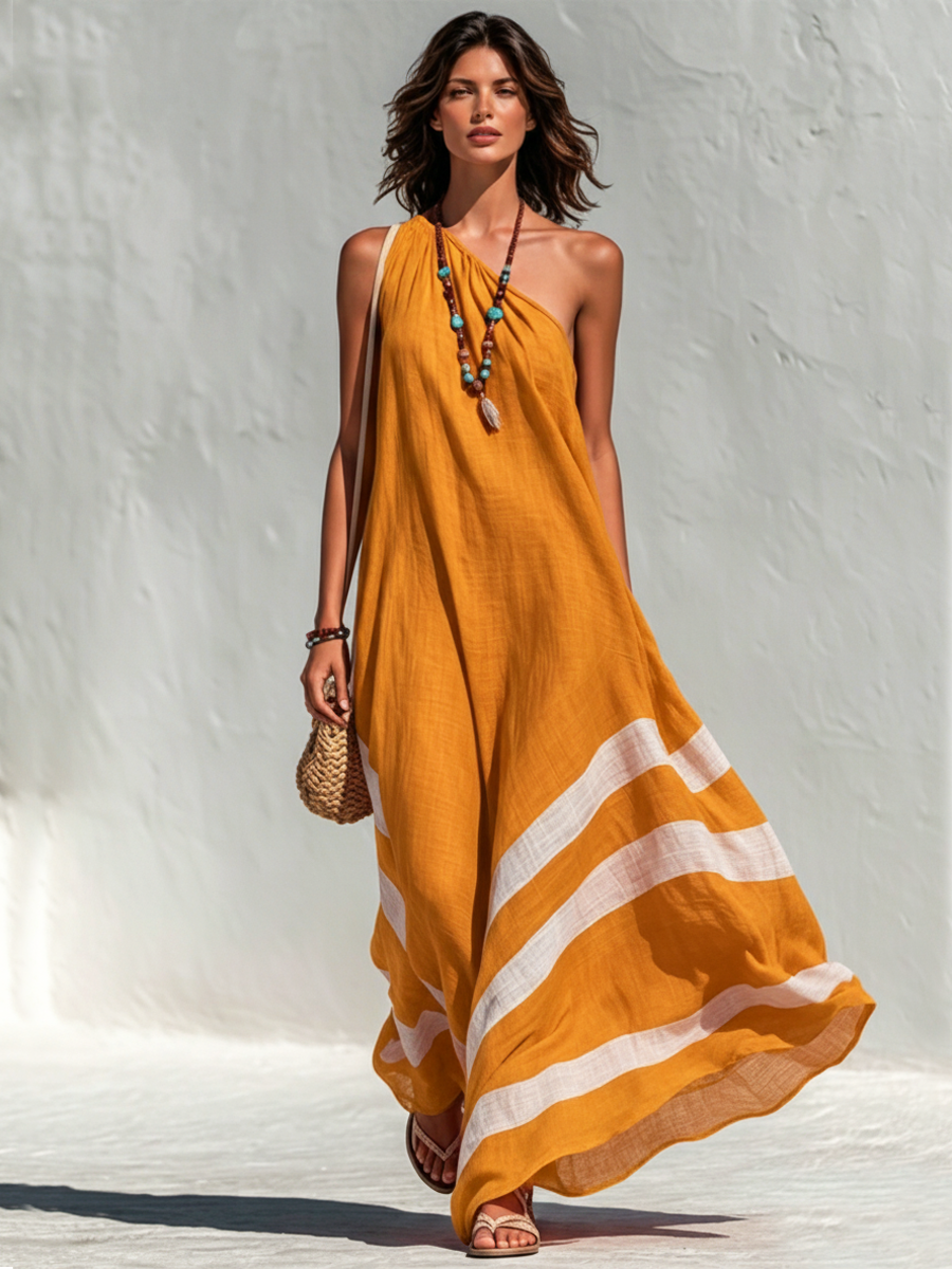 Elena - Vestido Maxi Un Hombro