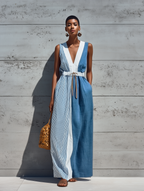 Alba - Vestido Maxi Bloques de Color