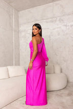 MELYSSA | VESTIDO LARGO SATINADO