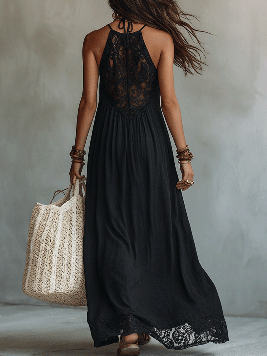 Susana · Vestido Maxi de Noche con Caída Fluida