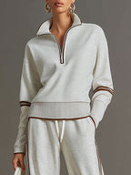 Marietta – Conjunto de blusa y pantalón de pierna ancha