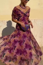 Louise | Vestido maxi elegante de fiesta con escote en V