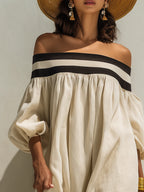 Lena · Vestido Maxi de Lino Elegante