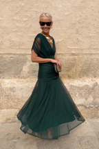 Louise | Vestido maxi elegante de fiesta con escote en V