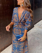 Harper | Vestido Elegante Floral de Manga Larga