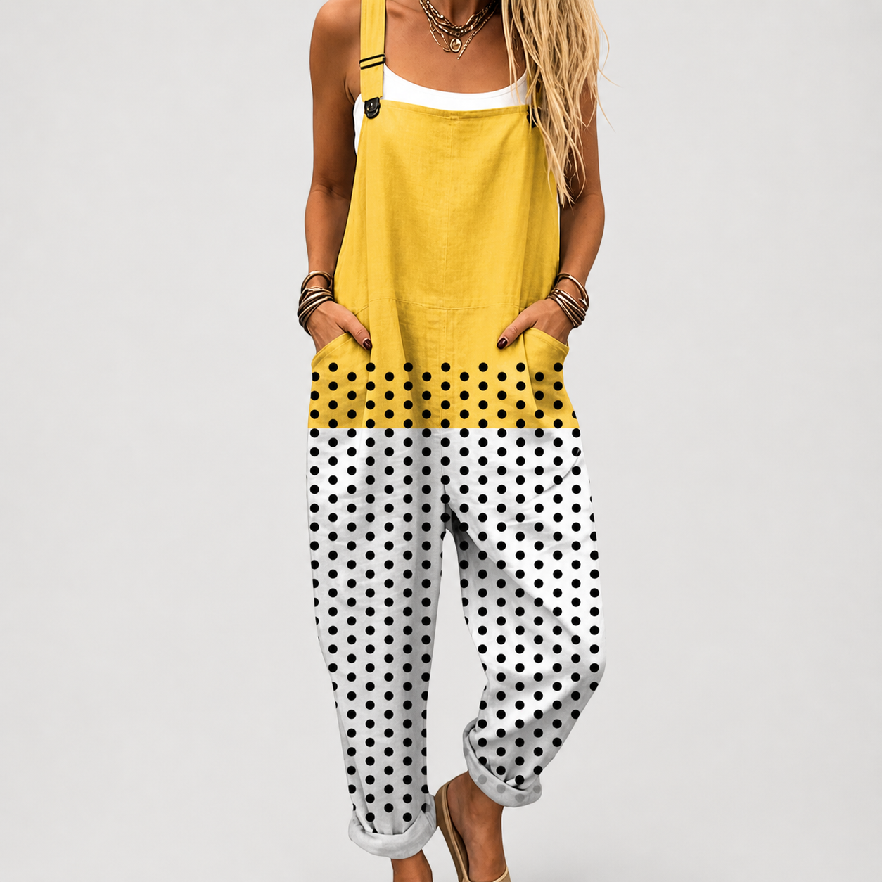 Salomé · Peto Estampado Bicolor Lunares