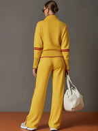 Marietta – Conjunto de blusa y pantalón de pierna ancha