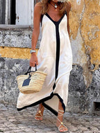 Silvia · Vestido Midi de Bloques de Color