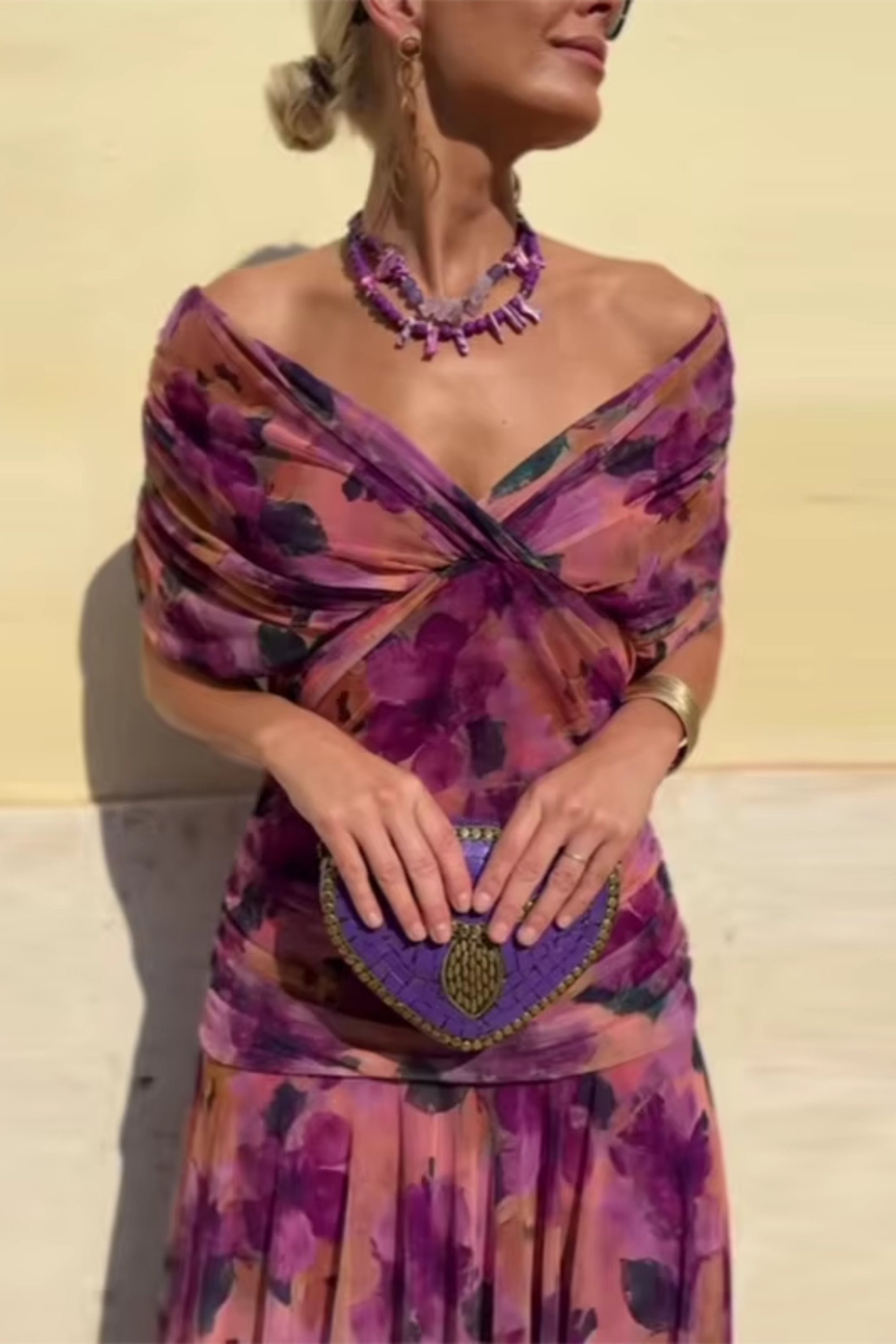 Louise | Vestido maxi elegante de fiesta con escote en V