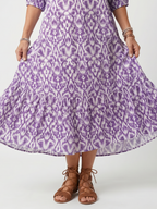 Penélope · Vestido Midi Estampado con Borlas en el Escote