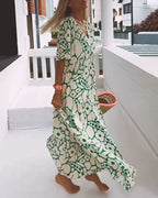 Christine · Vestido Largo de Verano Estampado Gráfico