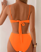 Marcelle · Bikini Dos Piezas Esculpido con Detalles Dorados