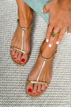 Bianca · Sandalias Doradas de Verano