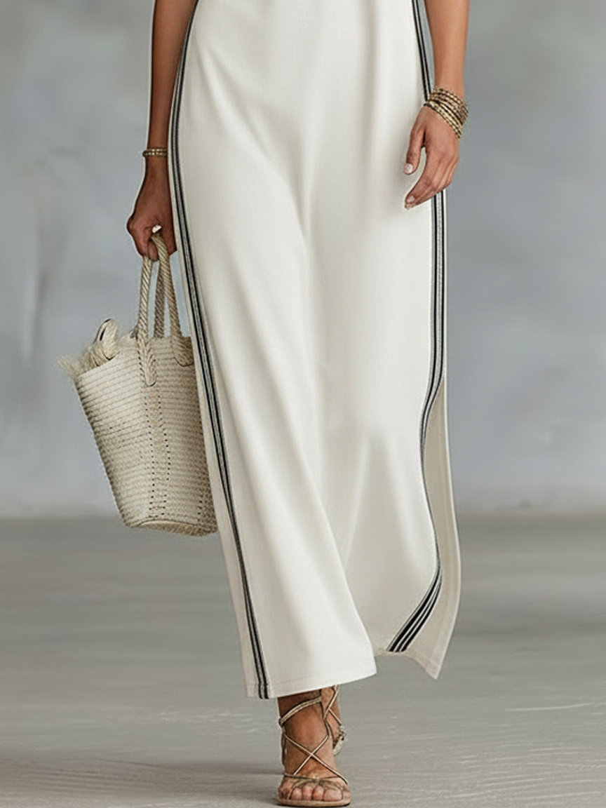 Luz · Vestido Maxi Cuello Henley