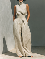 Conjunto Minimalista de Algodón y Lino