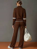 Marietta – Conjunto de blusa y pantalón de pierna ancha