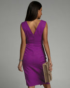 Maud | Vestido Elegante con Escote en V y Abertura