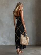 Alba · Vestido Maxi Estampado Geométrico