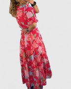 Minelda – Vestido floral con escote en V