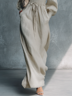 Blanca · Vestido Maxi Rayas Beige