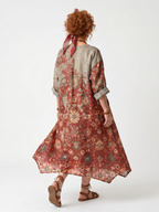 Azahara · Vestido Midi Estampado Holgado con Bolsillos