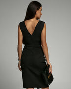 Maud | Vestido Elegante con Escote en V y Abertura
