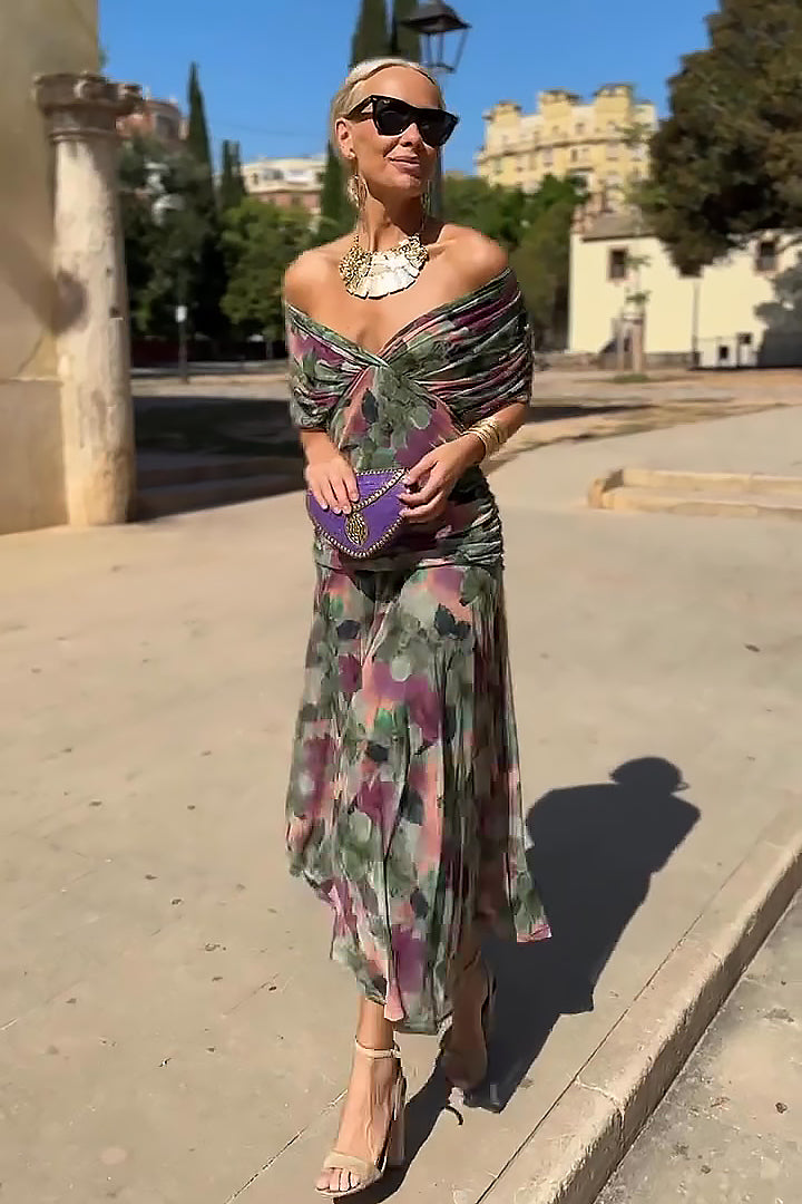 Louise | Vestido maxi elegante de fiesta con escote en V