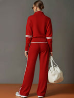 Marietta – Conjunto de blusa y pantalón de pierna ancha