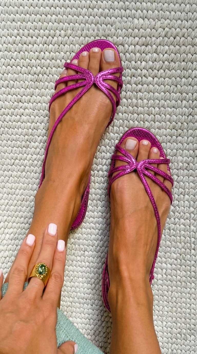Camille · Sandalias Doradas de Verano