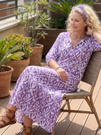 Penélope · Vestido Midi Estampado con Borlas en el Escote