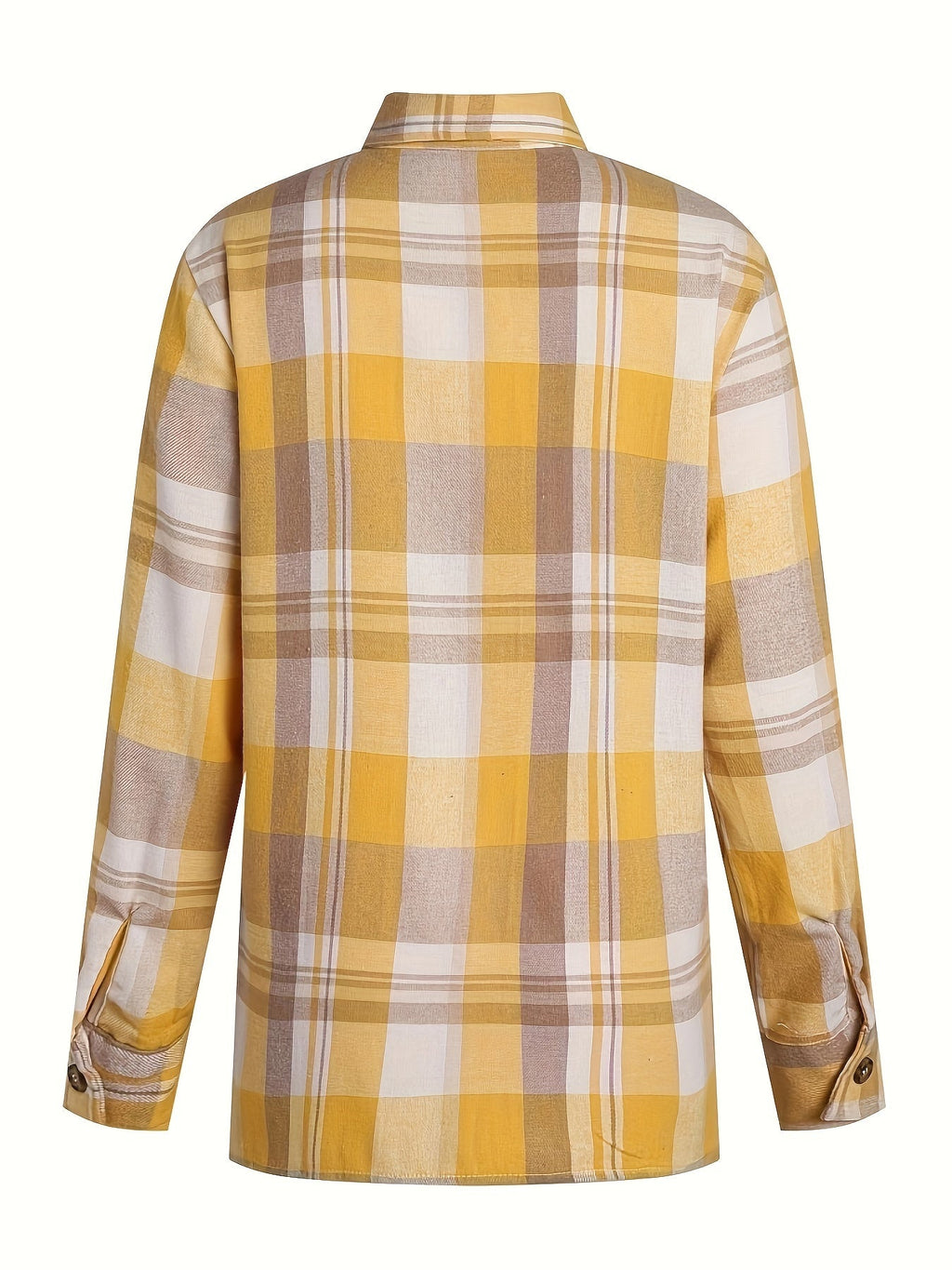 Mónica · Sobrecamisa de Cuadros de Manga Larga