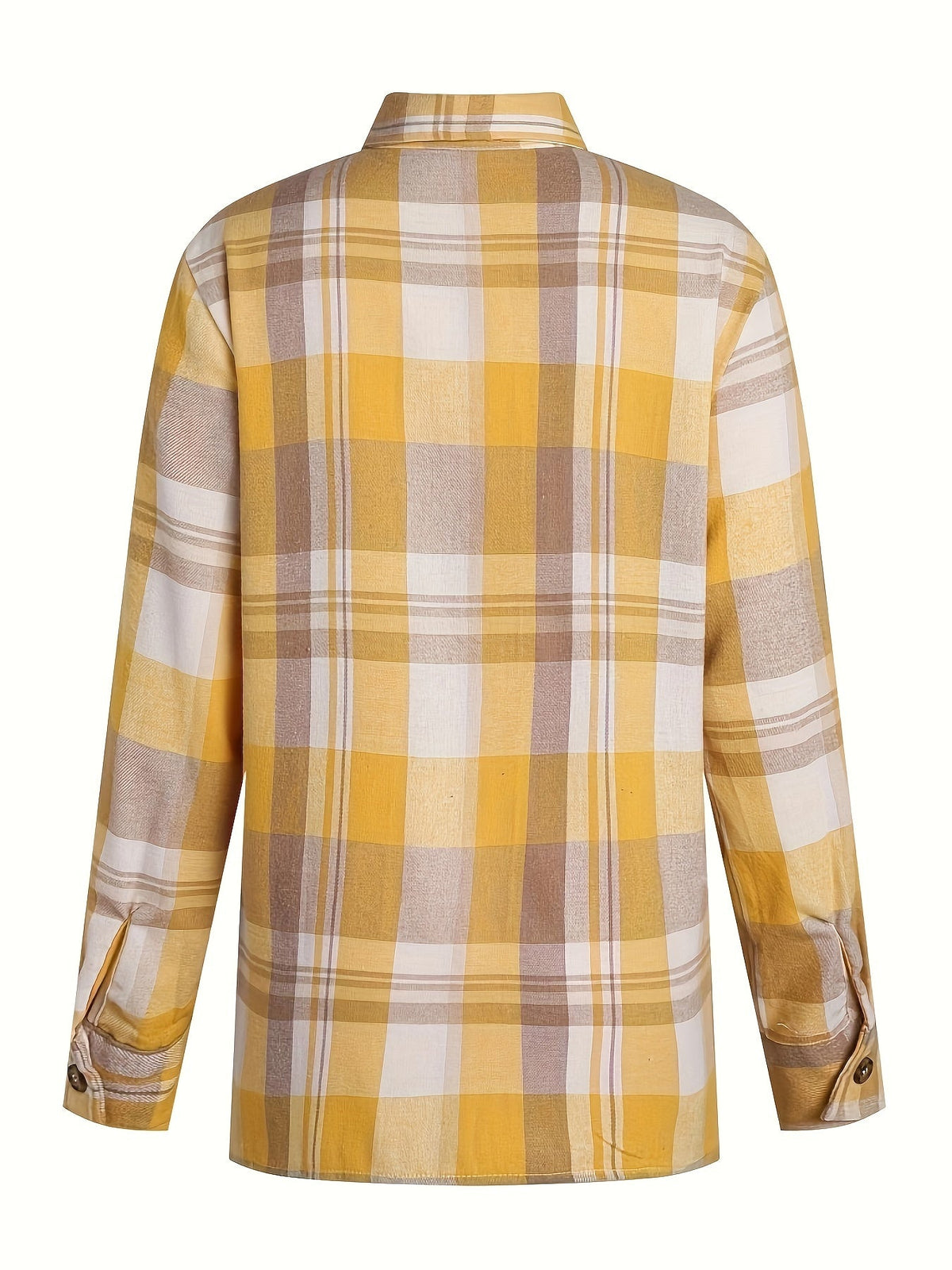Mónica · Sobrecamisa de Cuadros de Manga Larga