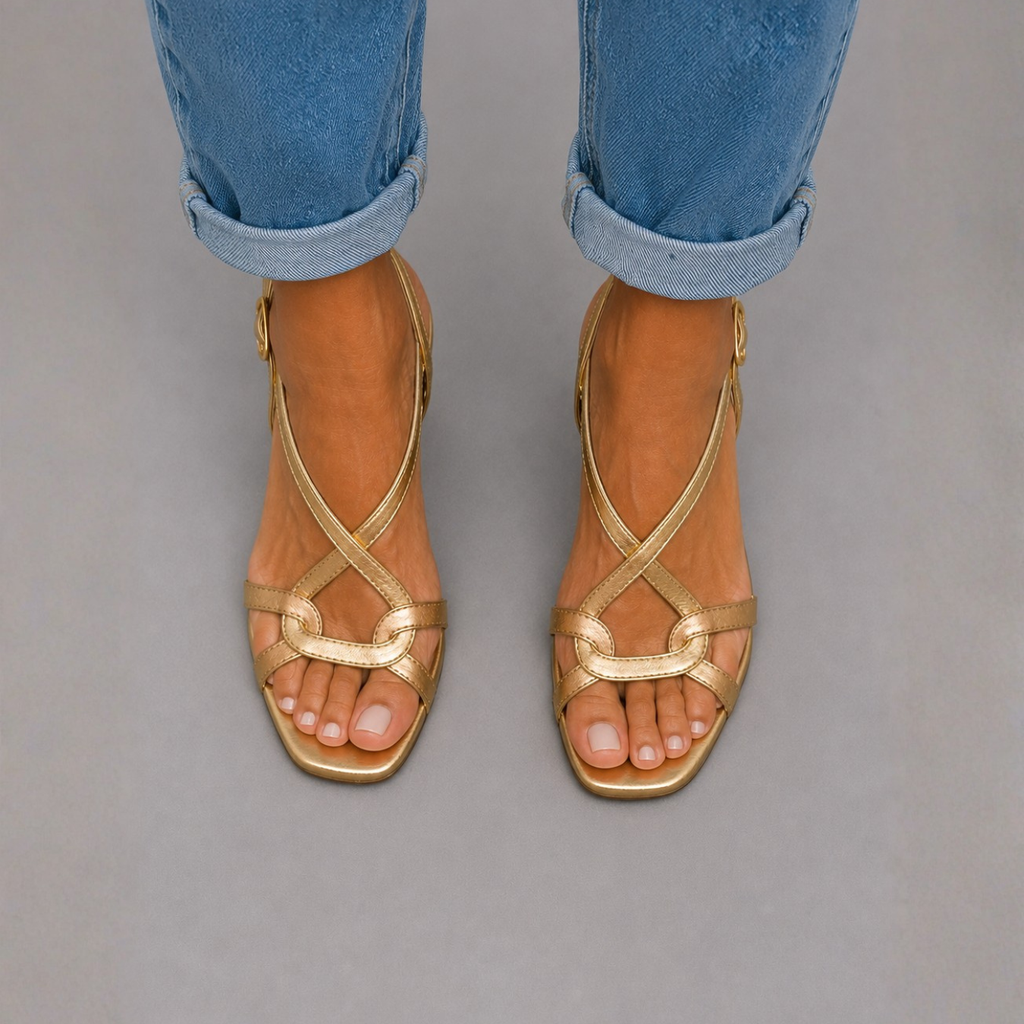 Soleil · Sandalias Doradas de Verano
