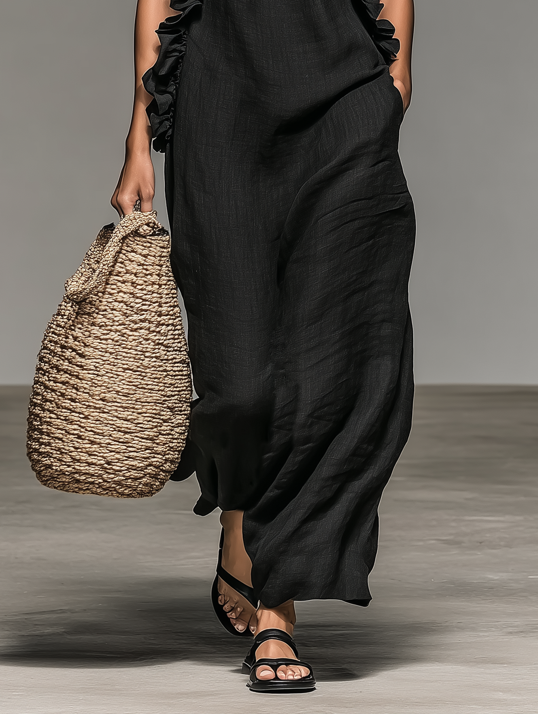 Lora · Vestido Maxi con Bolsillos