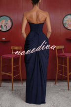 Rocío · Vestido Maxi Palabra de Honor con Abertura