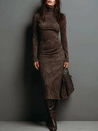 Giada | Vestido midi efecto ante